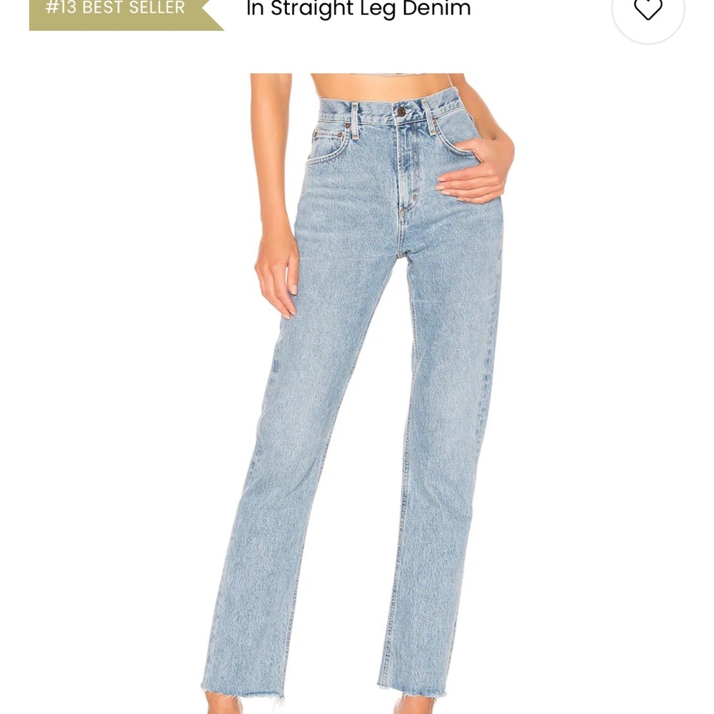 Agolde Light Blue Straight Leg Jeans